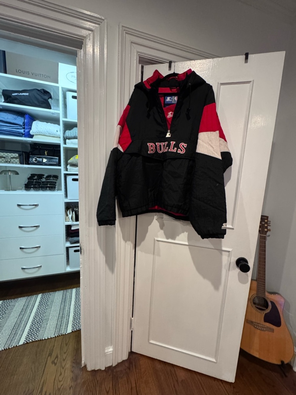 STARTER Red and Black Quilted NBA Jacket Liner